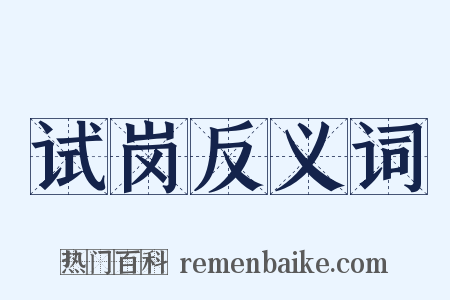 试岗反义词是什么意思的图片